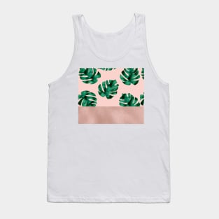 Monstera Dreams - rose gold Tank Top